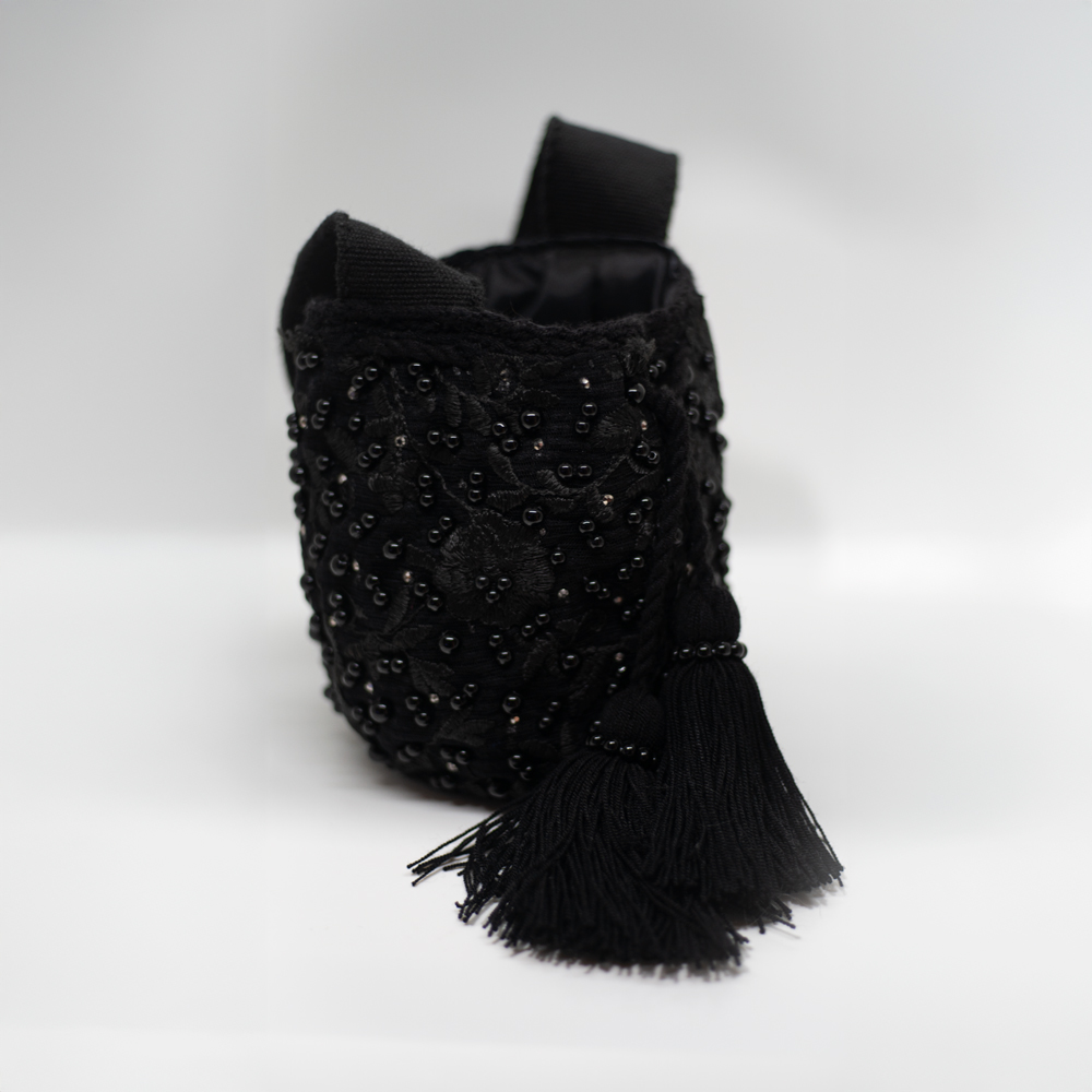 Mochila macramé negra
