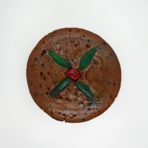 Pudín de ciruela decorativo