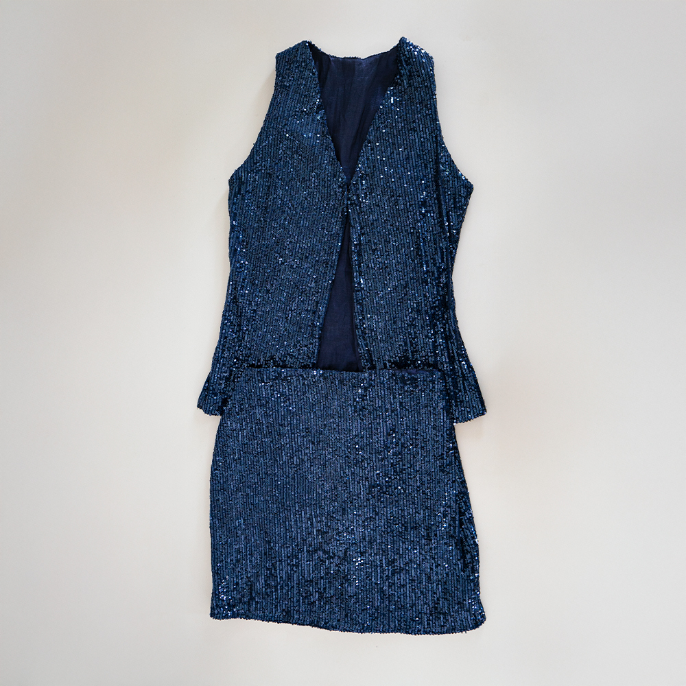 Vestido azul oscuro