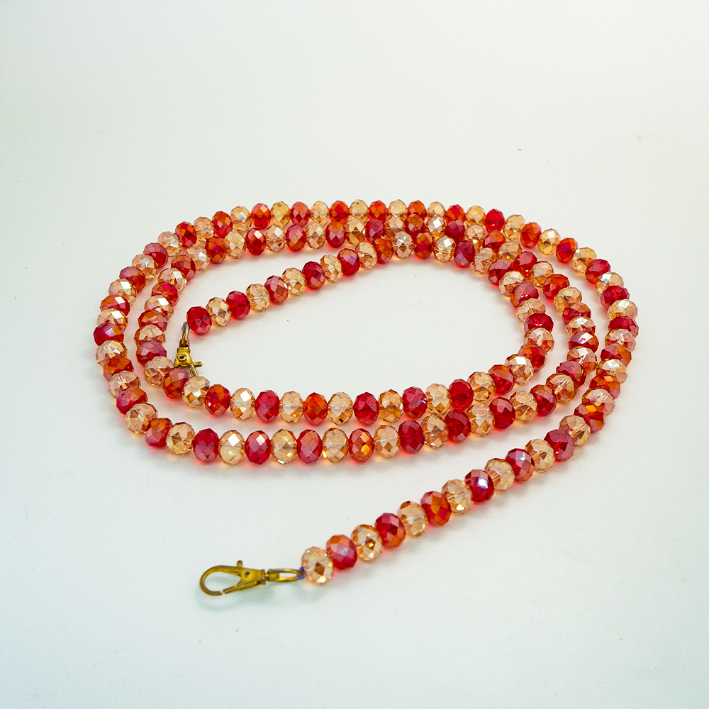Collar rojo con dorado