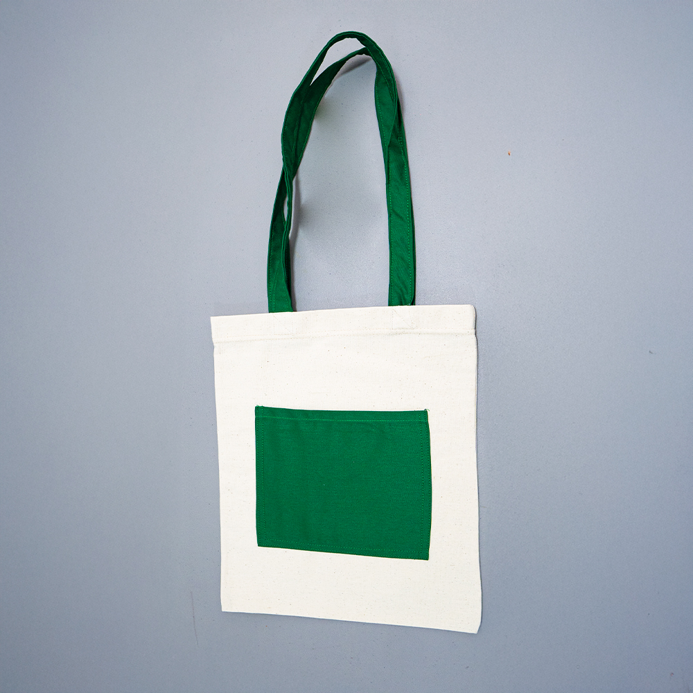 Bolsa verde con blanco