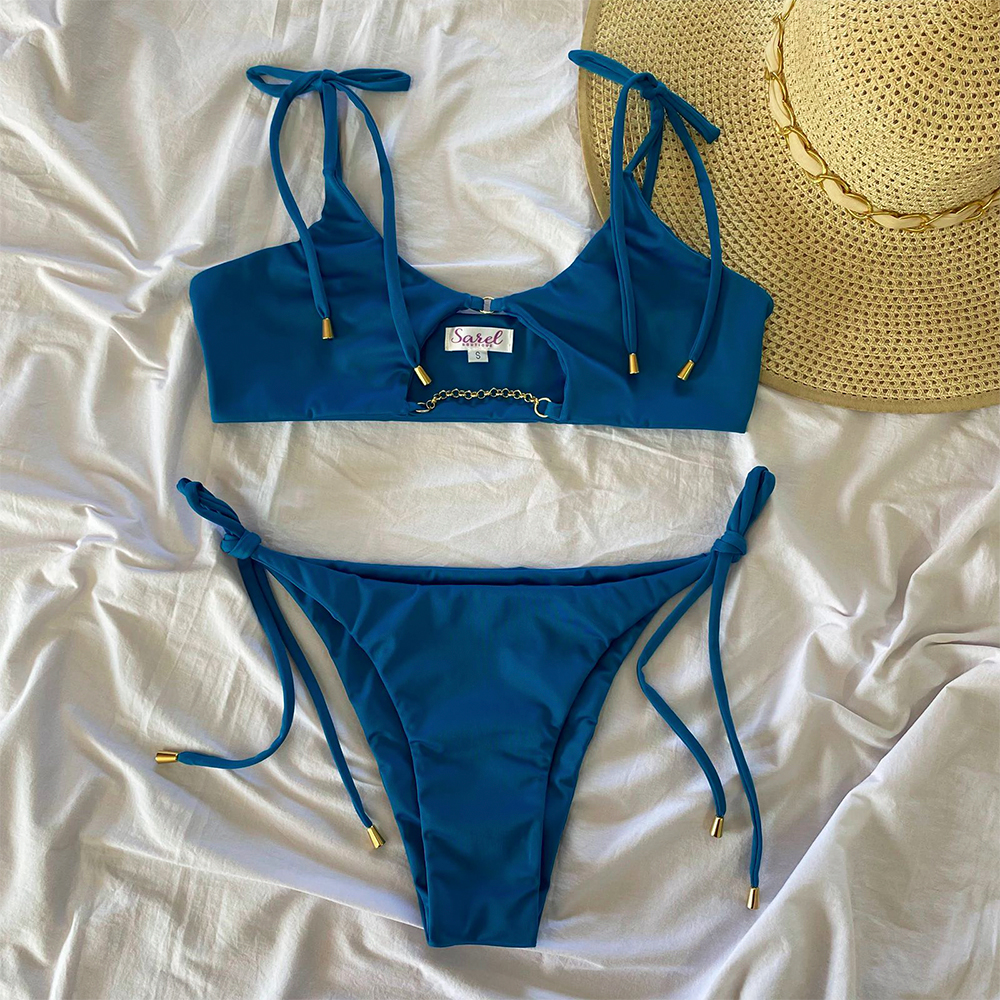Traje de baño azul